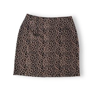 Briggs Vintage Leopard Print High Waist Pencil Mini Skirt Retro Animal Print